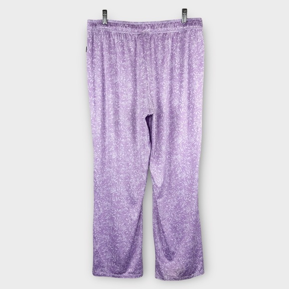 Eddie Bauer Sleepwear Lilac Floral Pajama Pants XL Soft Lavender Purple Wide Leg - Picture 4 of 9